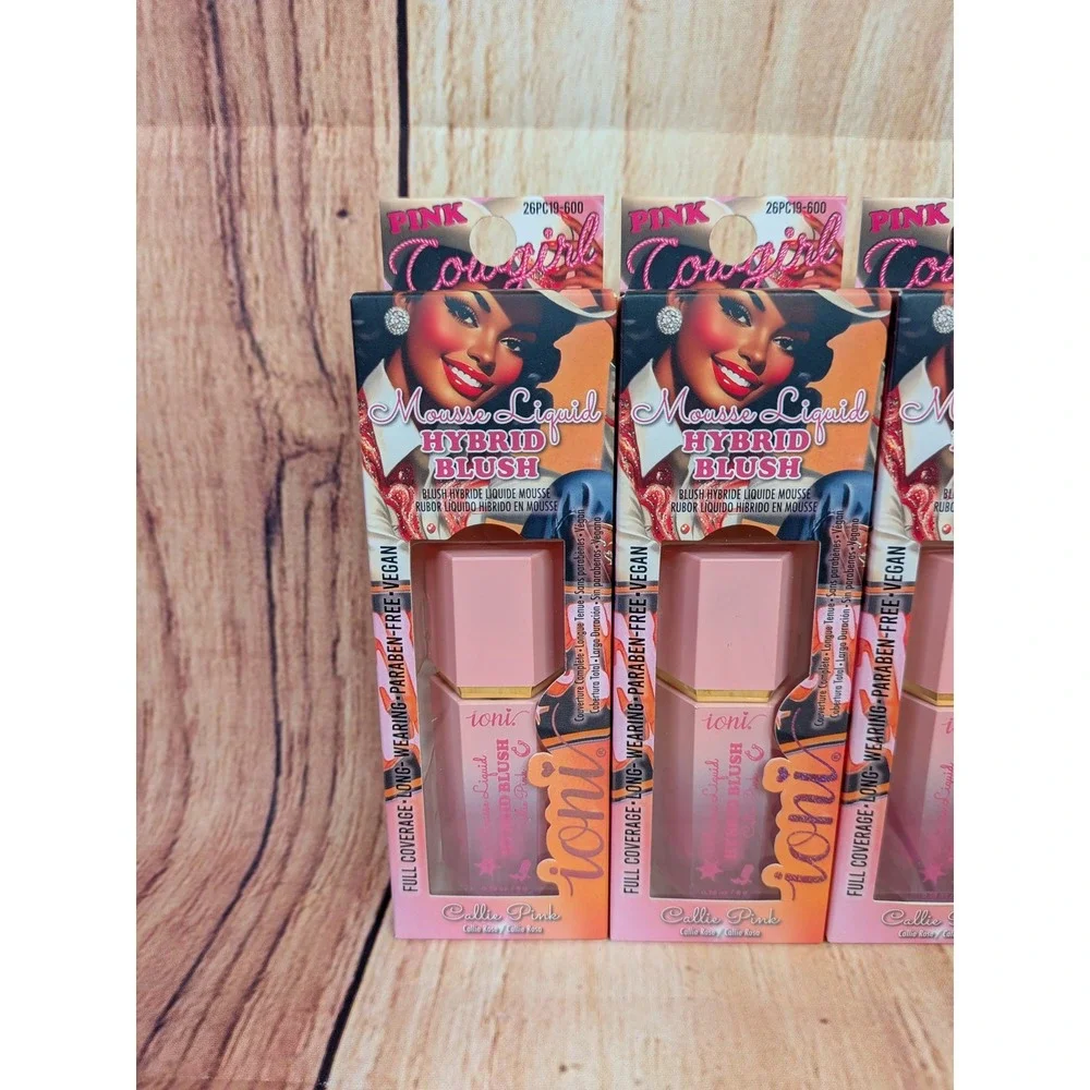 3 PK Ioni Pink Cowgirl Mousse Liquid Hybrid Blush Callie Pink